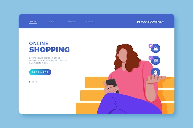 Online shopping - landing page