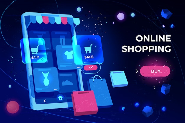 Online shopping landing page