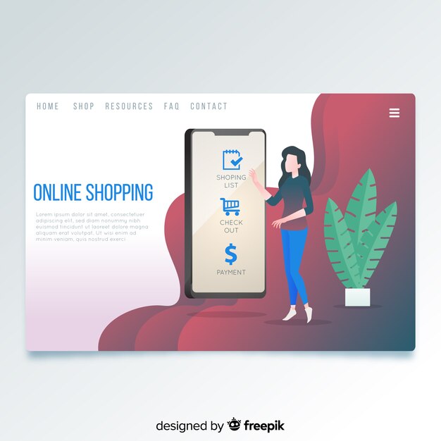 Online Shopping Landing Page