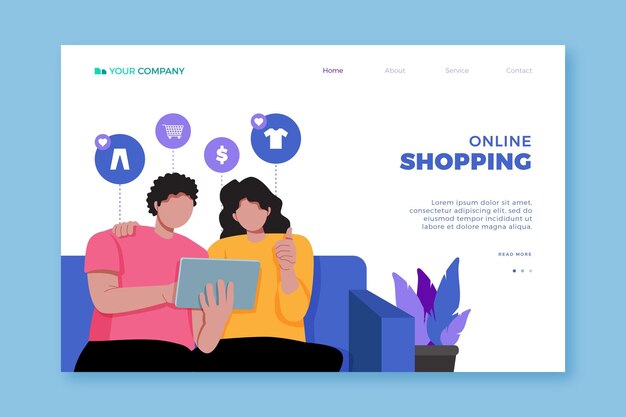 Online shopping - landing page