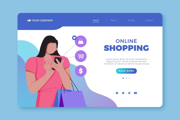 Online shopping - landing page