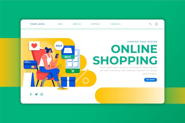 Online shopping - landing page