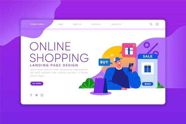 Online shopping - landing page