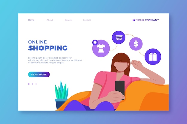 Online shopping - landing page