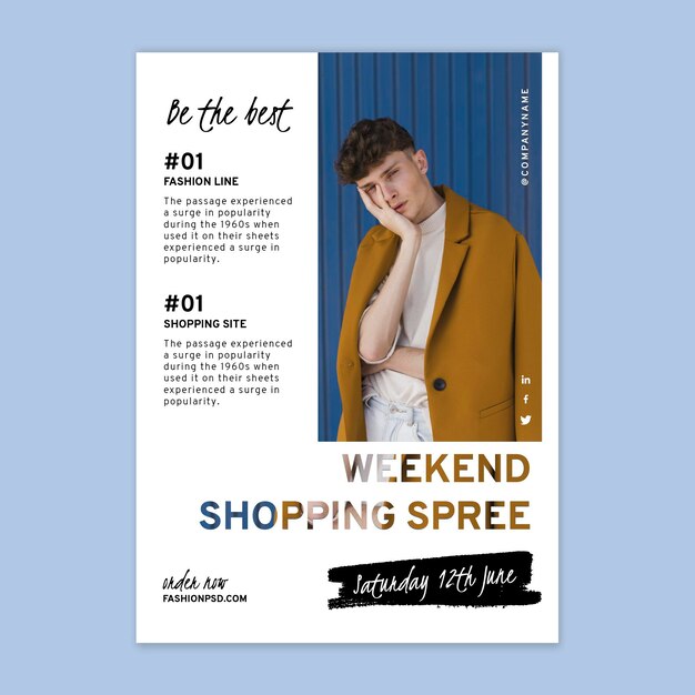 Online shopping poster template