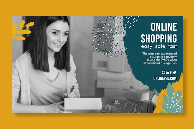 Online shopping  template banner