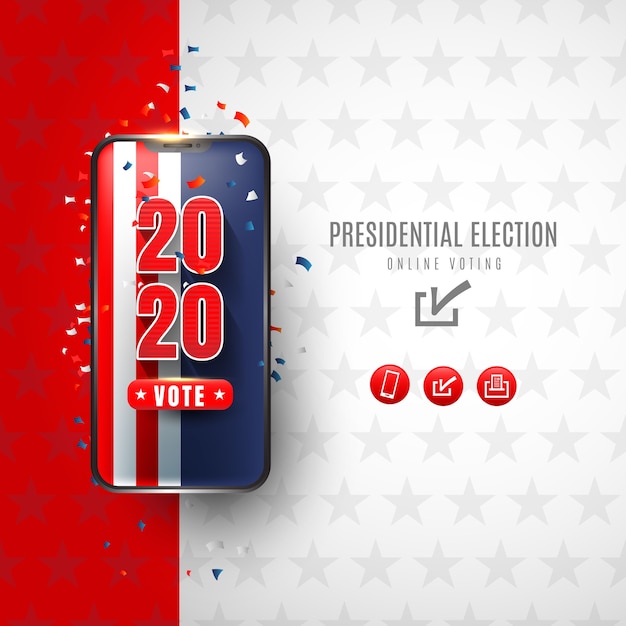 Free vector online voting for presidential election