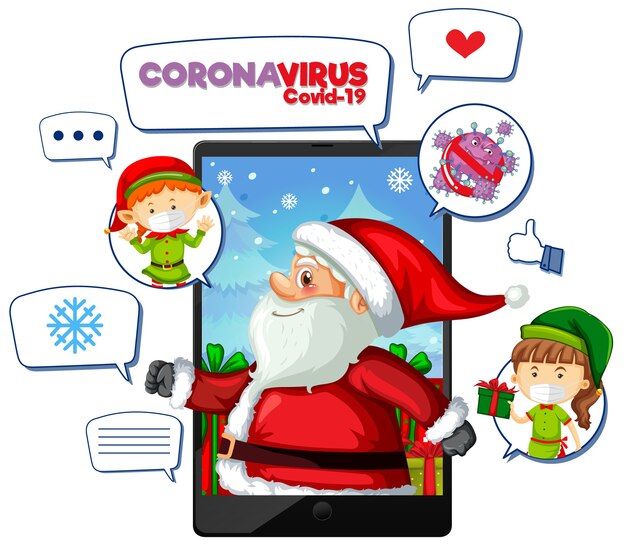 Online Xmas celebration through mobile device