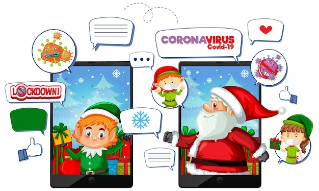 Online Xmas celebration through mobile device