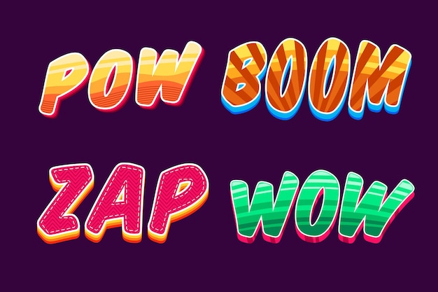 Onomatopoeias lettering collection