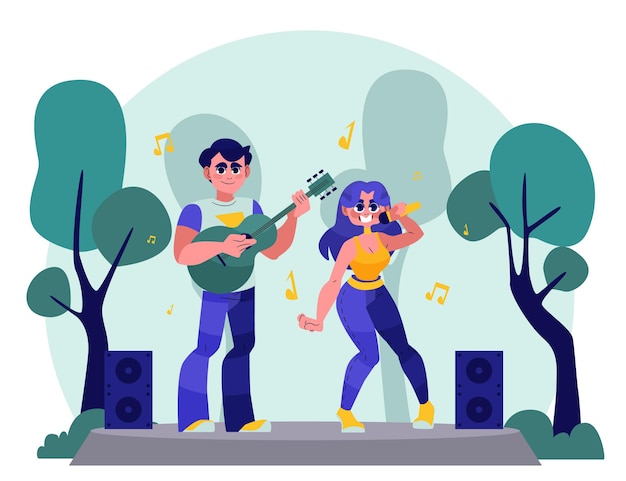 Free Vector open air concert design