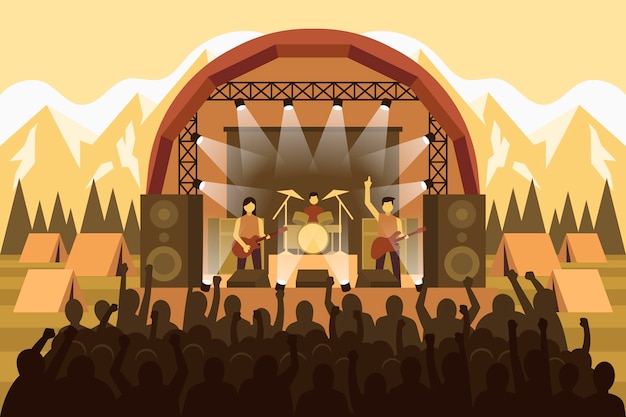 Open air concert illustration