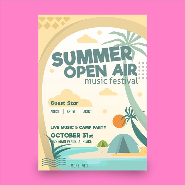 Open air music festival poster