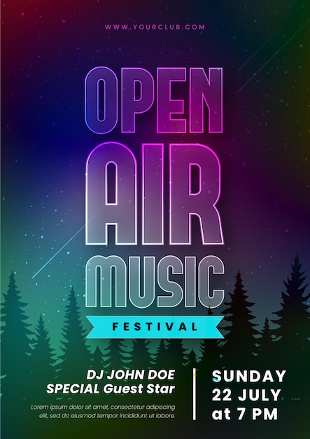 Open air music festival poster