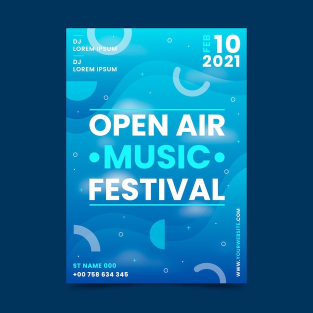 Open air party poster template