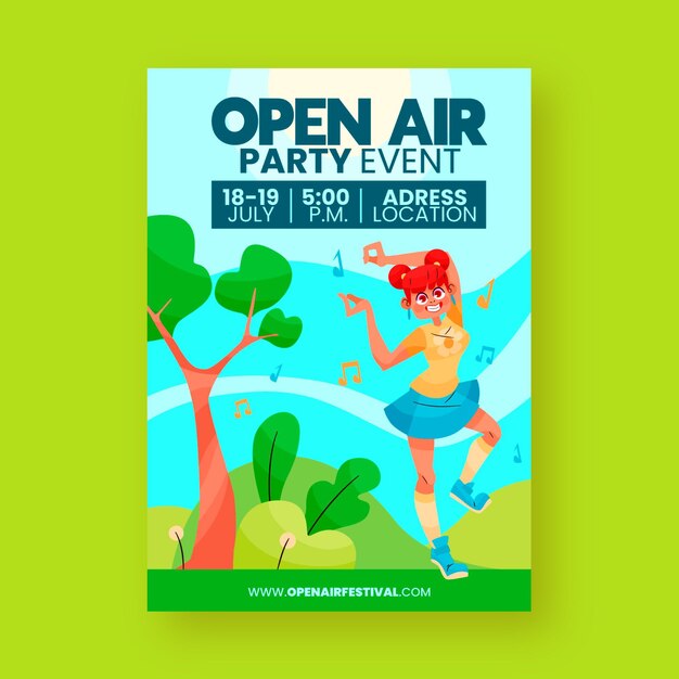 Open air party poster