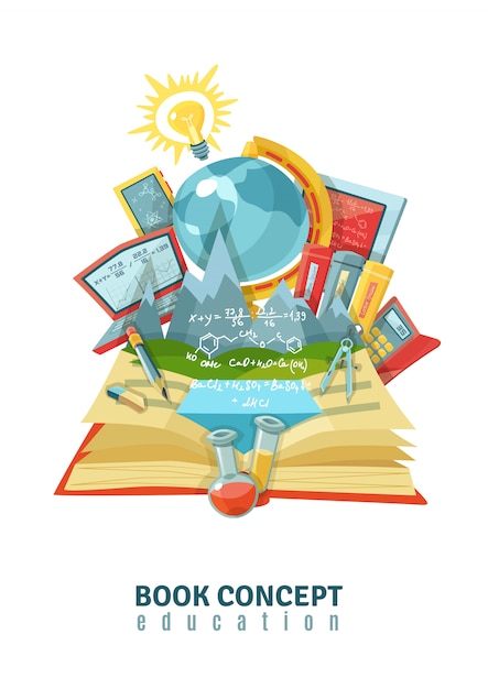 Free Vector open book education illustration