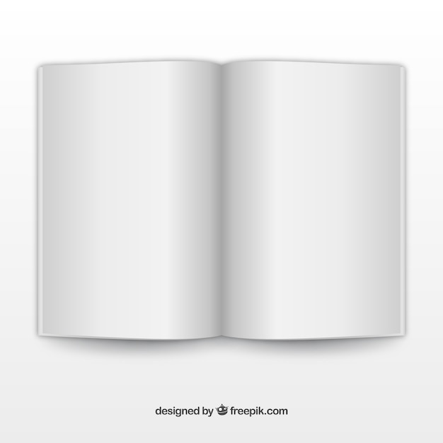 Free Vector open book realistic template 