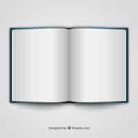 Free vector open book realistic template