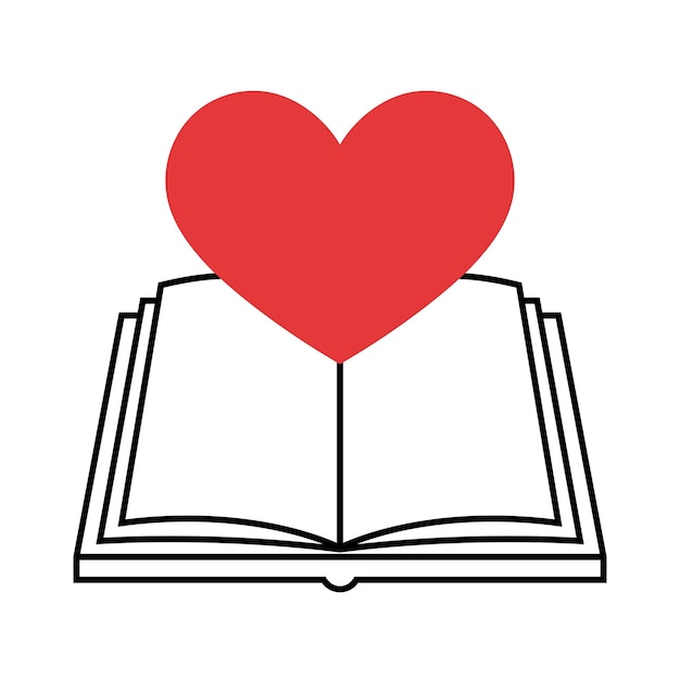 Open Book With Heart