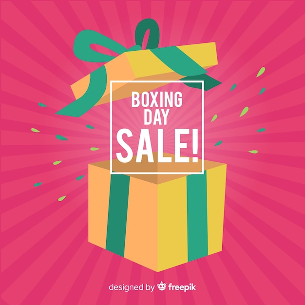 Open box boxing day sale background