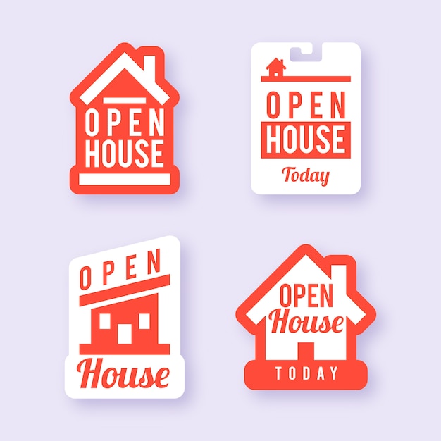 Open house label set