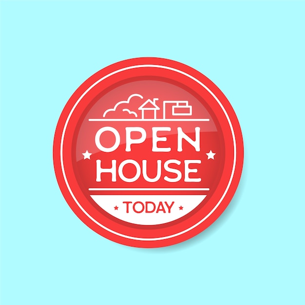 Open house today label