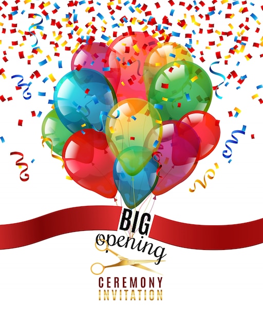 Free Vector opening ceremony invitation background