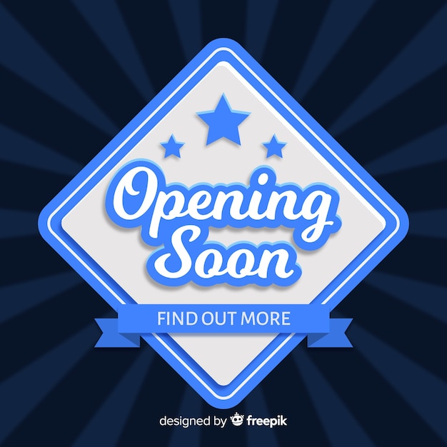 Opening soon background with typography