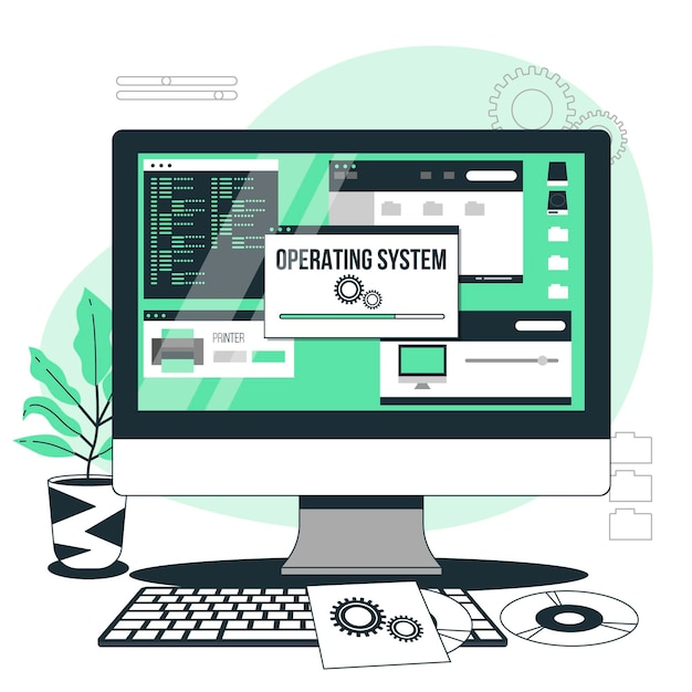 Free Vector operating system concept illustration