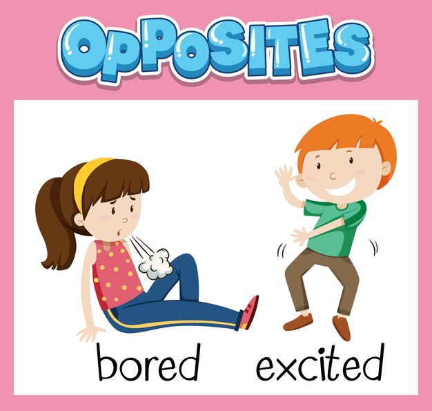 Opposite English words for kids