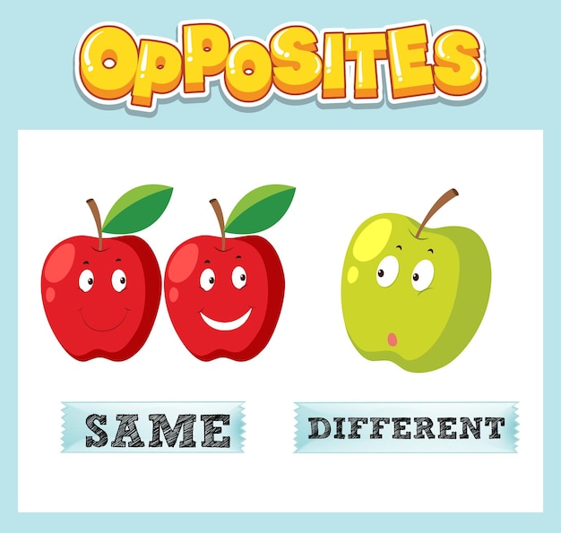 Opposite English words for kids