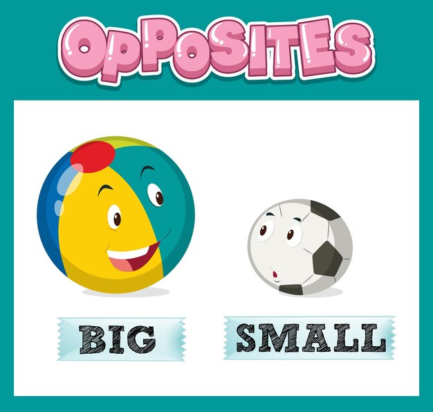 Opposite English words for kids