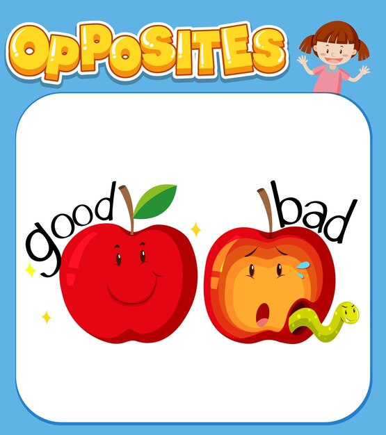 Opposite words for good and bad