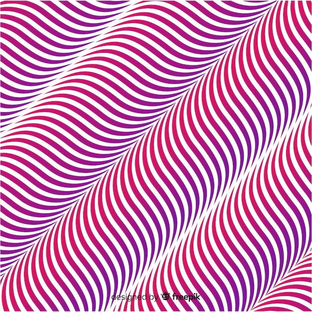 Optical illusion wavy flat background