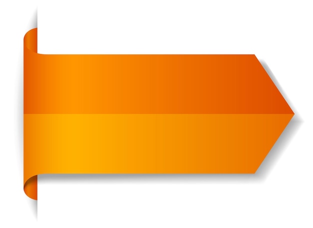 Orange banner design on white background