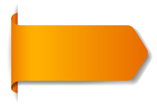 Orange banner design on white background