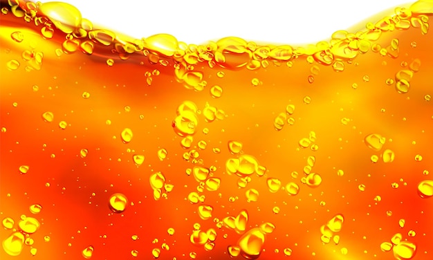 Free Vector orange beer or soda drink texture with bubble