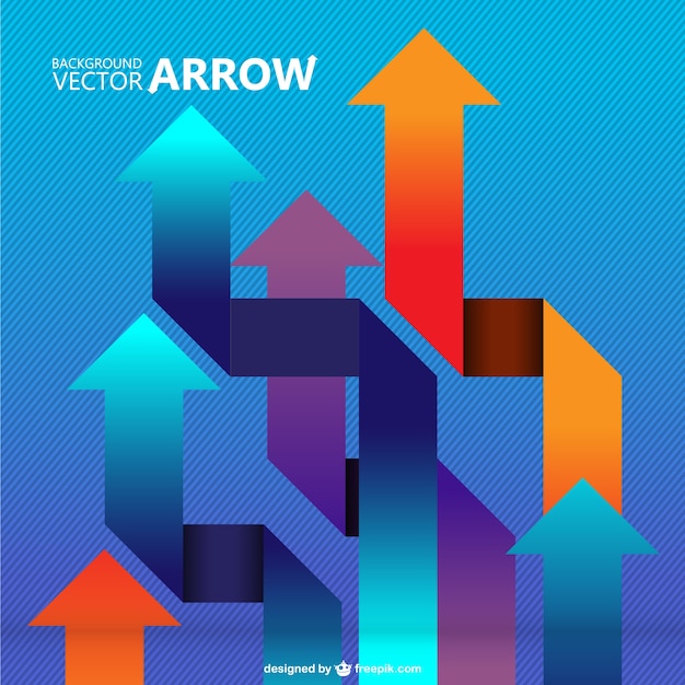 Free vector orange and blue arrows background