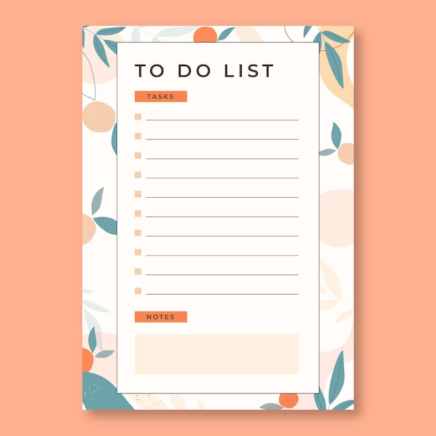 Orange and blue background list