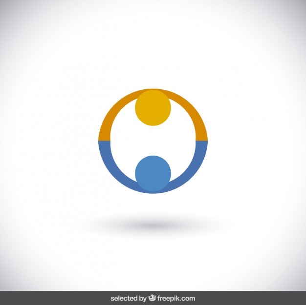 Free Vector orange and blue charity logo