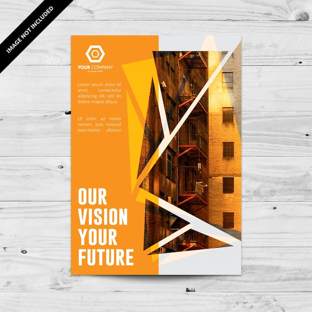 Free Vector orange business brochure