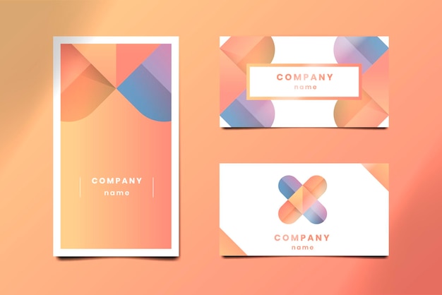 Free Vector orange business card design