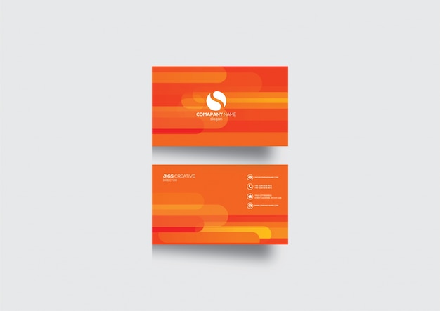 Orange business card