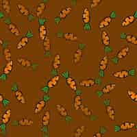 Free vector orange carrot pattern vector illustration