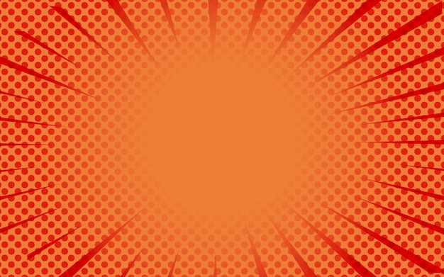 Orange comic background Retro vector illustration