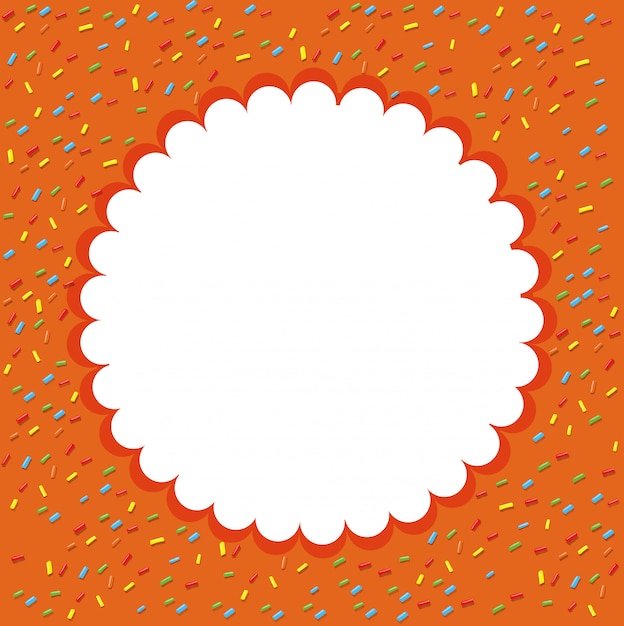 Free Vector orange confetti template background