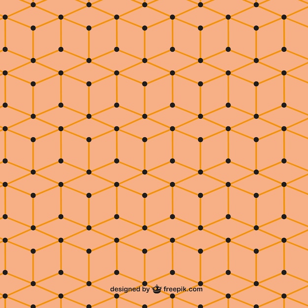 Free Vector orange cubes pattern