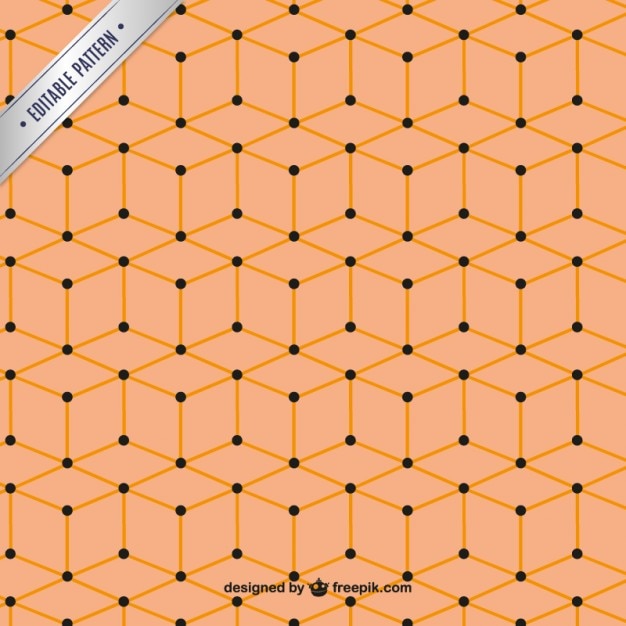 Free Vector orange cubes pattern