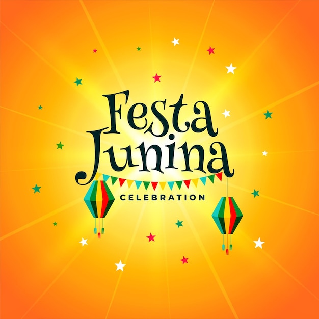 Orange festa junina decorative celebration background